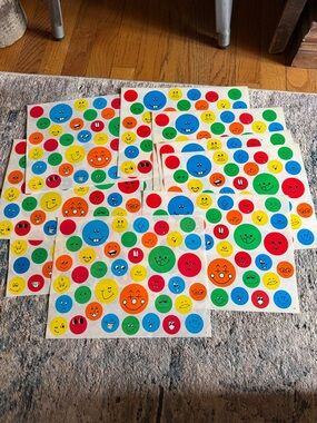 Vintage Highlights Magazine Smiley Face Colorful Sticker Sheets 90s